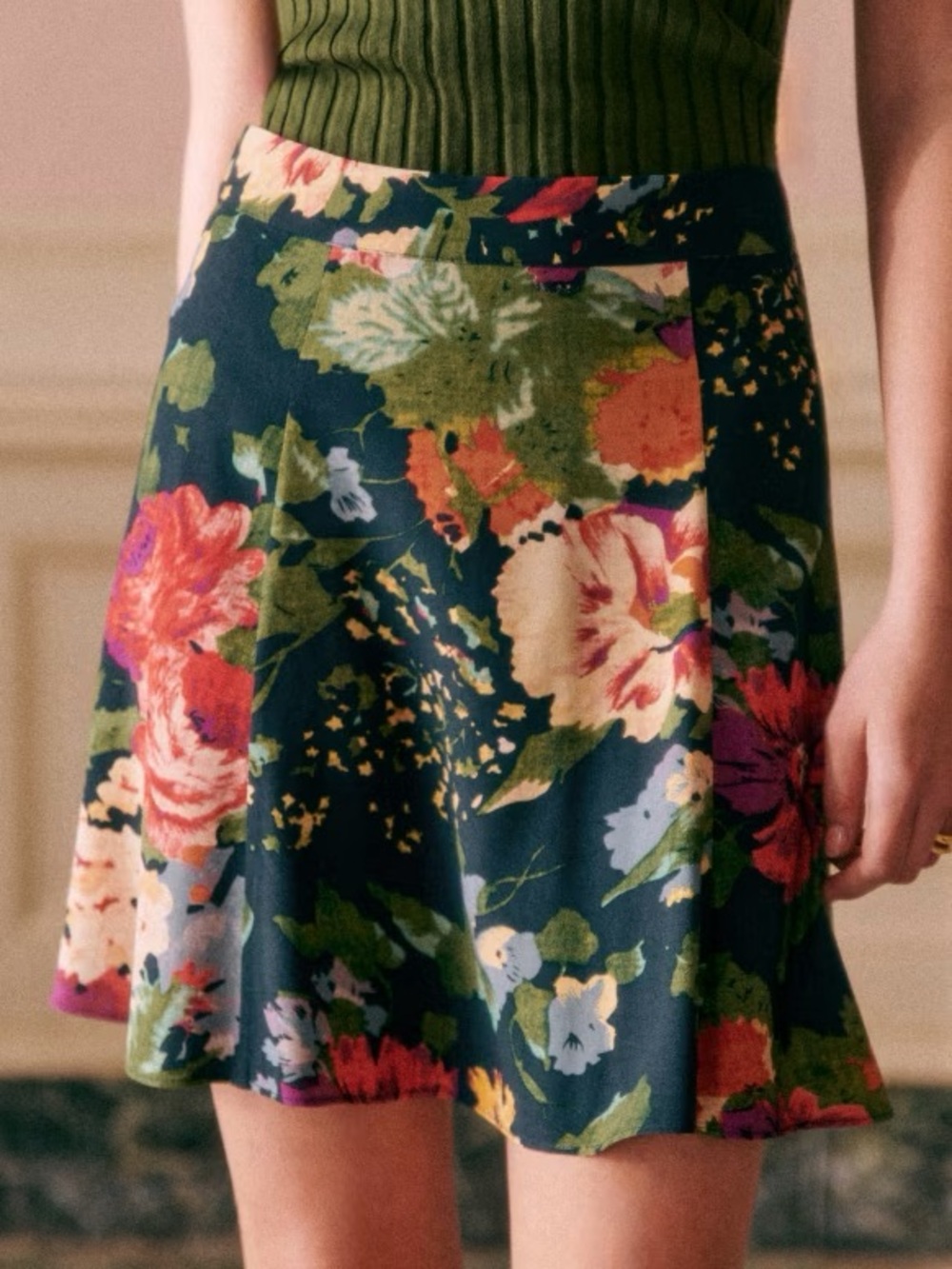 Sézane Mariata Skirt in Trianon Floral 38/6 NWT Mini Skirt